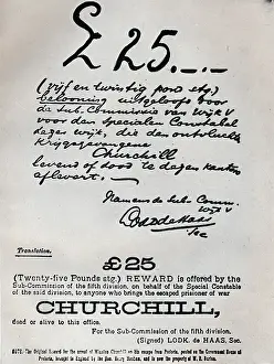 Lettering Prints: The Boers tried hard to recapture him, 1899, (1945)