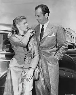 Prints of Actor Humphrey Bogart (1899-1957) and his wife, actress Lauren Bacall, USA, circa 1955 The Essence of Cool: Bogart And Bacall
