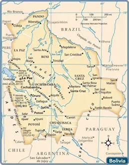 Bolivia country map