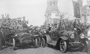 Communism Prints: Bolshevik Officers in Car
