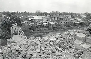 Bomb-Damaged Buildings; Bridge Over Rive