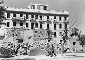 Huty32801 Prints: Bomb-Damaged Hotel In Tunisia, 1943
