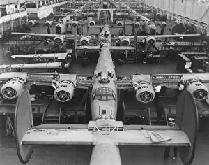 Michigan Prints: Bombers Being Made on Production Line