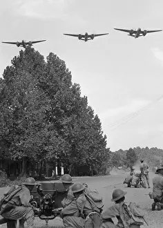 Louisiana Prints: Bombing Planes Coming In For Low Attack
