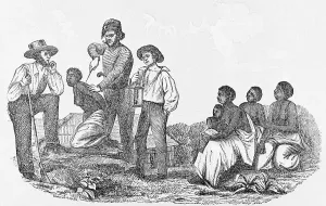 Oppression Prints: Book Illustration of Slave Owners Branding Slaves