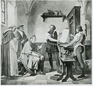 Bamberg Prints: Book Printing Being Demonstrated
