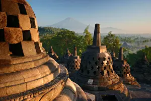 Yogyakarta Prints: Borobudur after sunrise