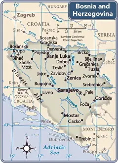 Bosnia and Herzegovina country map