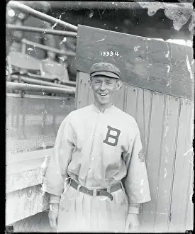 Boston Braves Second Baseman Johnny Evers in Dugout