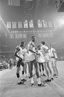 Bill Russell Prints: Boston Celtics Taking a Time-Out