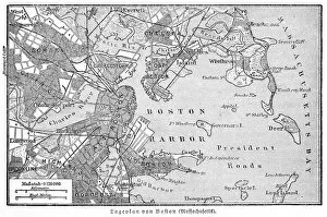 Images Dated 19th March 2017: Boston map 1895