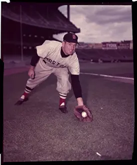 George C Prints: Boston Red Sox George Kell Catching Ground Ball
