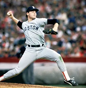 Boston Red Sox Pitcher Roger Clemens Game Action
