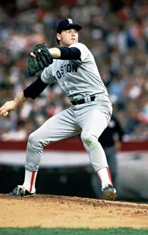 Boston Red Sox Pitcher Roger Clemens Game Action