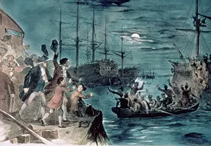 Wharf Prints: Boston Tea Party by John Andrew