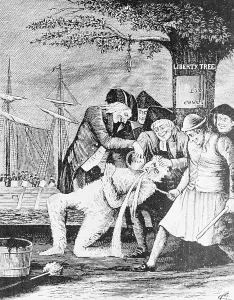 Patriot Prints: The Bostonians Paying the Excise-Man or Tarring and Feathering Print