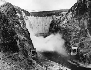 Prints of The Boulder Dam on the Arizona - Nevada border (first named Hoover Dam in 1931 when work commenced and again renamed the Hoover Dam in 1947) A Timeless Collection of Hoover Dam Photography: Boulder Dam