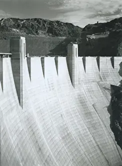 Prints of View of a section of the Boulder hydroelectric power dam, later renamed the Hoover Dam, Colorado, 1942. (Photo by Ansel Adams/Archive Photos/Getty Images) A Timeless Collection of Hoover Dam Photography: Boulder Dam Power Unit, 1941