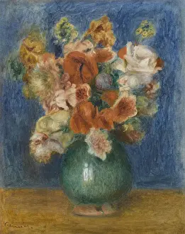 Prints of Bouquet. Found in the collection of Musée de l'Orangerie, Paris. (Photo by Fine Art Images/Heritage Images/Getty Images) Quiet Beauty: Moments of Stillness Captured in Art: Bouquet. Artist: Renoir, Pierre Auguste (1841-1919)