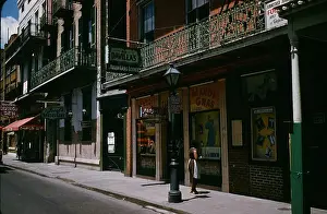 Lac0090 Prints: BOURBON STREET, NEW ORLEANS