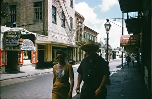 Lac0090 Prints: BOURBON STREET, NEW ORLEANS