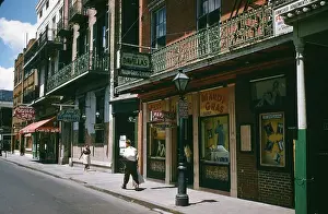 Lac0090 Prints: BOURBON STREET, NEW ORLEANS