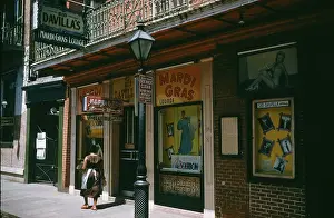 Lac0090 Prints: BOURBON STREET, NEW ORLEANS