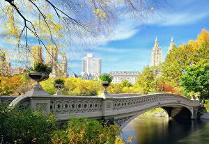 Central Park, New York, USA Gallery: Bow Bridge over Lake