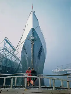 Prow Prints: Bow of Passenger Ship Queen Elizabeth