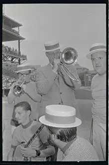 Bowie Kuhn Playing Trombone