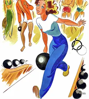 Benitez Prints: She Can Bowl