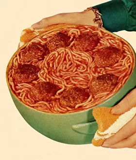 Bowl of Spaghetti and Meatballs