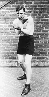 Shoes Prints: Boxer Abe Attell in Fighting Pose