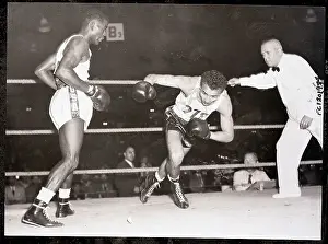 1952 Olympic Games Helsinki Prints: Boxer Falls to Canvas