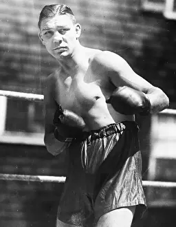 Boxer Harry Greb Sparring During Training