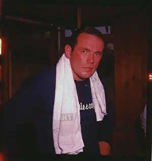 Grossinger Prints: Boxer Ingemar Johanssen Pausing While in the Gym