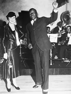Boxer Jack Johnson Introducing His Wife Irene