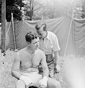 James J Prints: Boxer James Braddock and Manager Joe Gould
