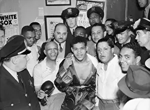 Boxer Joe Louis Showing Knockout Fist