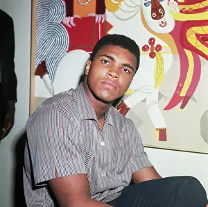Prints of (Original Caption) 3/5/1964- New York, NY: Close-up of boxer Cassius Clay A photo tribute to the boxing legend: Boxer Muhammad Ali