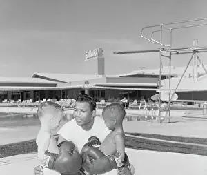 Boxer Ray Robinson with Children