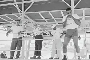 Aurora Prints: Boxer Sonny Liston Practicing in Boxing Ring