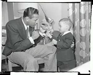 Boxer Sugar Ray Robinson With His Family