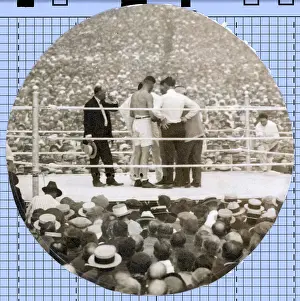Boxers In Middle/Ring Before Fight;Demps