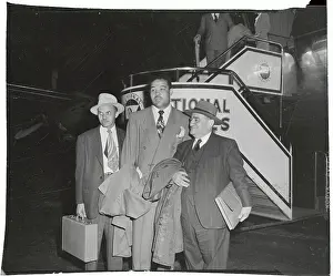 Boxing Champ Joe Louis with Marshall Miles and Harry Mendel