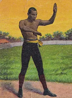 Boxing Champion Joe Gans, Hassan Cigarettes, collectible tobacco card, 1910