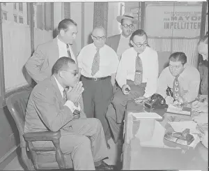 Boxing Champion Joe Louis in Press Meeting
