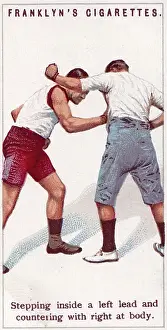 Boxing Demonstration, Boxers series, Franklyn's collectible tobacco card, 1924
