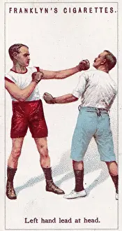 Boxing Demonstration, Boxers series, Franklyn's collectible tobacco card, 1924