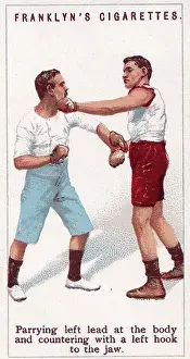 Boxing Demonstration, Boxers series, Franklyn's collectible tobacco card, 1924